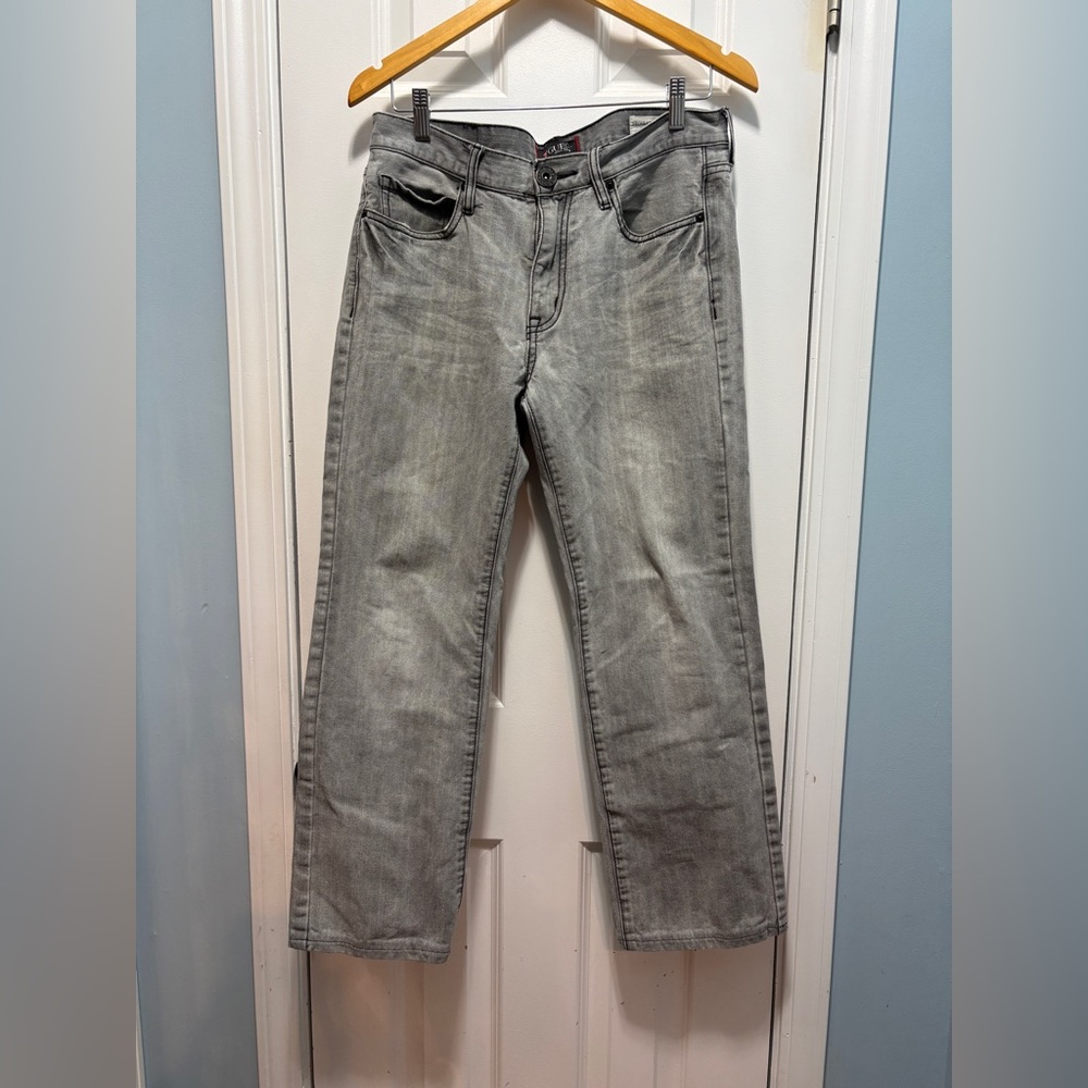 Guess Men's Regular‎ Straight Crescent Fit Grey Jeans Size 32/30